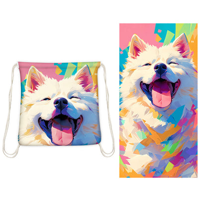📢📢35% OFF !! ⏰2-in-1 Printed Beach Towel Backpack