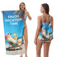 📢📢35% OFF !! ⏰2-in-1 Printed Beach Towel Backpack