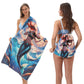 📢📢35% OFF !! ⏰2-in-1 Printed Beach Towel Backpack