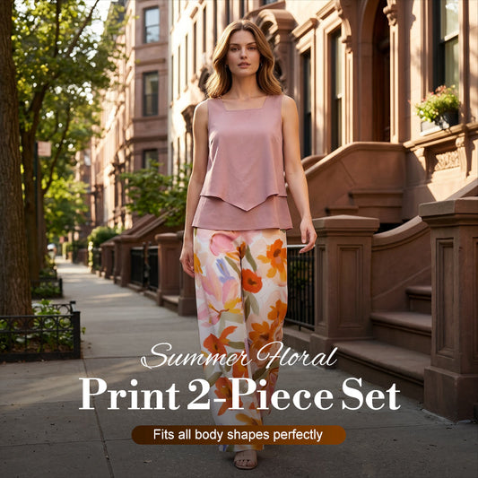 📢📢30% OFF !! ⏰Women's Summer Floral Print 2-Piece Set