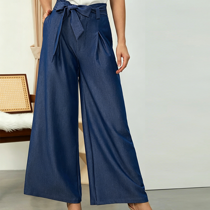 📢📢35% OFF !! ⏰Women's High-Waist Wide-Leg Pants with Tie-Belt