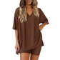📢📢50% OFF !! ⏰Women's Lounge V-Neck Top & Shorts Set