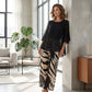 📢📢40% OFF !! ⏰Wemon's Elegant Flowy Top & Printed Pants Set