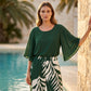 📢📢40% OFF !! ⏰Wemon's Elegant Flowy Top & Printed Pants Set