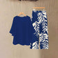 📢📢40% OFF !! ⏰Wemon's Elegant Flowy Top & Printed Pants Set