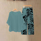 📢📢40% OFF !! ⏰Wemon's Elegant Flowy Top & Printed Pants Set