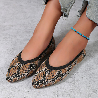📢📢40% OFF !! ⏰Women's Pointed Toe Knit Flats