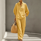 📢📢40% OFF !! ⏰Women's Stand-Up Collar Top & Wide-Leg Pants Set