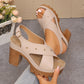 📢📢35% OFF !! ⏰Chunky Heel Platform Sandals for Summer