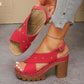 📢📢35% OFF !! ⏰Chunky Heel Platform Sandals for Summer