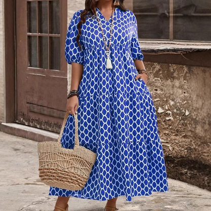 📢📢35% OFF !! ⏰Women's Casual Bohemian Printed Maxi Dress