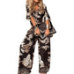 📢📢40% OFF !! ⏰Women's Casual Printed V-Neck Top and Long Pants Set