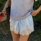 📢📢40% OFF !! ⏰Satin Lace Trim Shorts