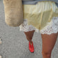📢📢40% OFF !! ⏰Satin Lace Trim Shorts