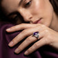 📢📢70% OFF !! ⏰Asymmetrical Marquise Cut Purple Zircon Ring
