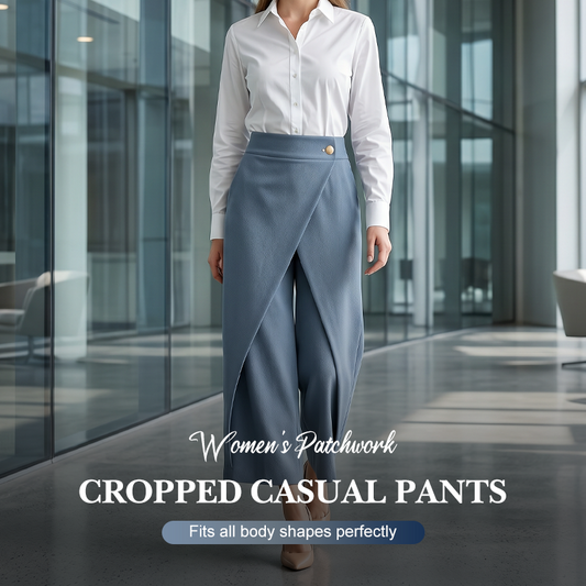📢📢40% OFF !! ⏰Women's Patchwork Cropped Casual Pants