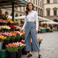 📢📢40% OFF !! ⏰Women's Patchwork Cropped Casual Pants