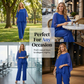 📢📢35% OFF !! ⏰Women's Loose High-Low Top & Wide-Leg Pants Set