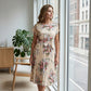 📢📢35% OFF !! ⏰Women's Floral Print Pleated Midi Dress