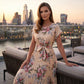 📢📢35% OFF !! ⏰Women's Floral Print Pleated Midi Dress