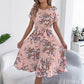 📢📢35% OFF !! ⏰Women's Floral Print Pleated Midi Dress
