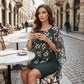 📢📢35% OFF !! ⏰Women's Elegant Floral Print Overlay & Dress Set