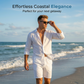 📢📢40% OFF !! ⏰Men's Linen Long Sleeve Shirt & Shorts Set