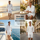 📢📢40% OFF !! ⏰Men's Linen Long Sleeve Shirt & Shorts Set