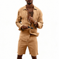 📢📢40% OFF !! ⏰Men's Linen Long Sleeve Shirt & Shorts Set