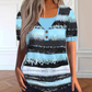 📢📢50% OFF !! ⏰Women's Faux Two-Piece Striped Henley Top