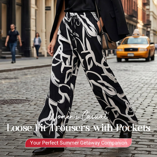 📢📢40% OFF !! ⏰Women's Casual Loose Fit Trousers with Pockets