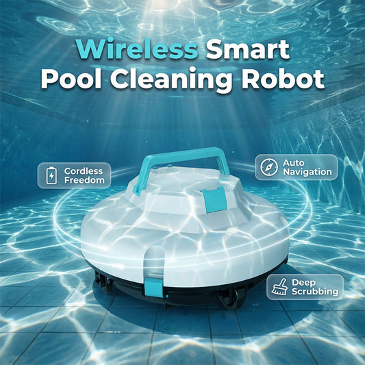 📢📢35% OFF !! ⏰Smart Cordless Pool Cleaner with Powerful Suction