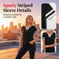 📢📢50% OFF !! ⏰Women's Short Sleeve Color Block Tee