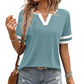 📢📢50% OFF !! ⏰Women's Short Sleeve Color Block Tee