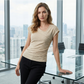 📢📢40% OFF !! ⏰Women's Asymmetrical V-Neck Ruched Solid Top