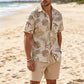 📢📢40% OFF !! ⏰Men's Hawaiian Shirt & Shorts 2-Piece Set