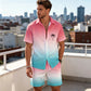 📢📢40% OFF !! ⏰Men's Hawaiian Shirt & Shorts 2-Piece Set