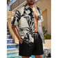 📢📢40% OFF !! ⏰Men's Hawaiian Shirt & Shorts 2-Piece Set