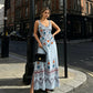 📢📢50% OFF !! ⏰Sleeveless V-Neck Floral Print Slit Dress