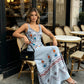 📢📢50% OFF !! ⏰Sleeveless V-Neck Floral Print Slit Dress