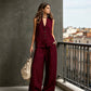 📢📢35% OFF !! ⏰1Women's Sleeveless Vest & Pants 2-Piece Set