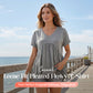 📢📢50% OFF !! ⏰Casual Loose Fit Pleated Flowy T-Shirt