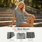 📢📢50% OFF !! ⏰Casual Loose Fit Pleated Flowy T-Shirt