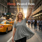 📢📢50% OFF !! ⏰Casual Loose Fit Pleated Flowy T-Shirt