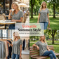 📢📢50% OFF !! ⏰Casual Loose Fit Pleated Flowy T-Shirt
