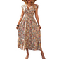 📢📢50% OFF !! ⏰Women's Floral V-Neck Smocked Waist Dress