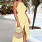 📢📢40% OFF !! ⏰Sleeveless Irregular Halter Dress For Women