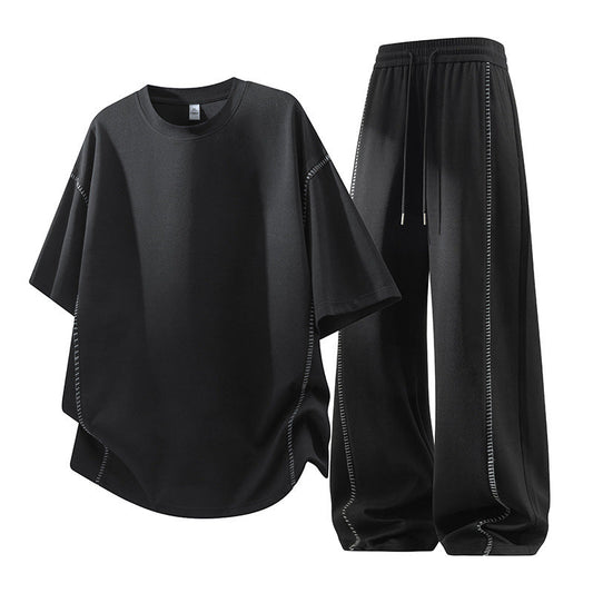 📢📢40% OFF !! ⏰Men's Casual Crew Neck T-Shirt & Pants Set