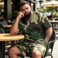📢📢40% OFF !! ⏰Men's Camouflage Print T-Shirt & Shorts Set