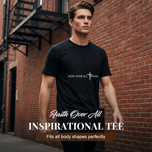 📢📢50% OFF !! ⏰Faith Over All Inspirational Tee